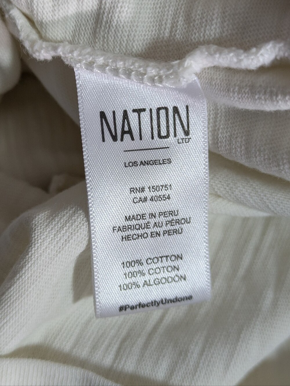 NATION Tommie Frilly Henley in Off White - Size Small Womens - Picture 10 of 11